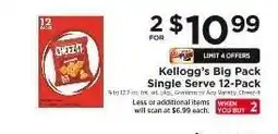 ShopRite Kellogg's Big Pack Single Serve 12-Pack offer