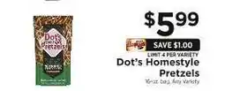 ShopRite Dot's Homestyle Pretzels offer