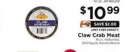 ShopRite Claw Crab Meat offer