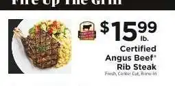 ShopRite Certified Angus Beef Rib Steak offer