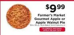 ShopRite Farmer's Market Gourmet Apple or Apple Walnut Pie offer