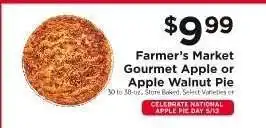 ShopRite Farmer's Market Gourmet Apple or Apple Walnut Pie offer