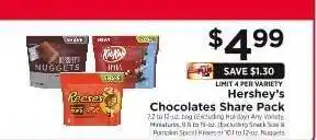 ShopRite Hershey's Chocolates Share Pack offer