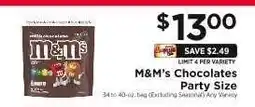 ShopRite M&M's Chocolates Party Size offer