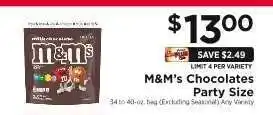 ShopRite M&M's Chocolates Party Size offer