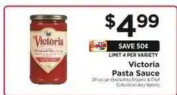 ShopRite Victoria Pasta Sauce offer