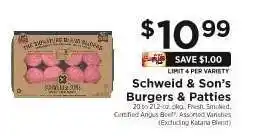 ShopRite Schweid & Son’s Burgers & Patties offer