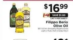 ShopRite Filippo Berio Olive Oil offer