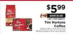 ShopRite Tim Hortons Coffee offer