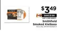 ShopRite Smithfield Smoked Kielbasa offer