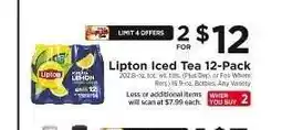 ShopRite Lipton Iced Tea 12-Pack offer