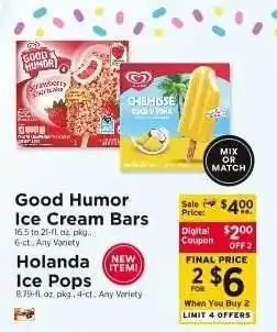 ShopRite Good Humor Ice Cream Bars offer