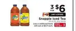 ShopRite Snapple Iced Tea offer