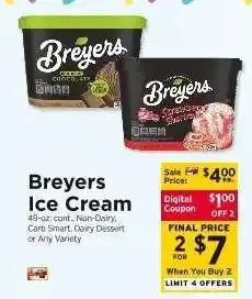 ShopRite Breyers Ice Cream offer