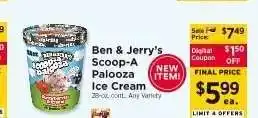 ShopRite Ben & Jerry's Scoop-A-Palooza Ice Cream offer