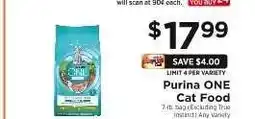 ShopRite Purina ONE Cat Food offer