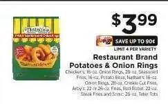 ShopRite Restaurant Brand Potatoes & Onion Rings offer