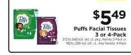 ShopRite Puffs Facial Tissues offer