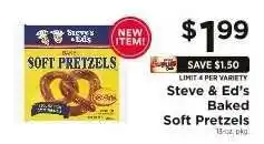 ShopRite Steve & Ed's Baked Soft Pretzels offer