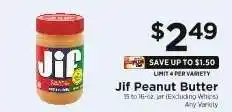 ShopRite Jif Peanut Butter offer