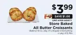 ShopRite Store Baked All Butter Croissants offer