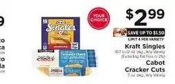 ShopRite Kraft Singles / Cabot Cracker Cuts offer