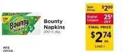 ShopRite Bounty Napkins offer