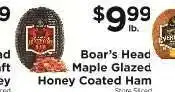 ShopRite Boar's Head Maple Glazed Honey Coated Ham offer