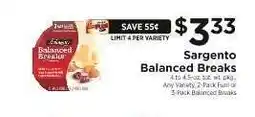 ShopRite Sargento Balanced Breaks offer