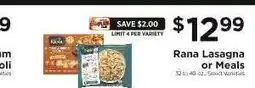 ShopRite Rana Lasagna or Meals offer