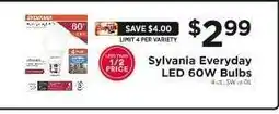 ShopRite Sylvania Everyday LED 60W Bulbs offer