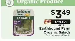 ShopRite Earthbound Farm Organic Salads offer