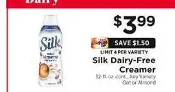 ShopRite Silk Dairy-Free Creamer offer
