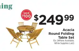 ShopRite Acacia Round Folding Table Set offer