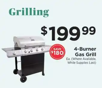 ShopRite 4-Burner Gas Grill offer