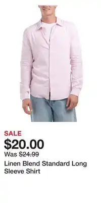 TJ Maxx Linen Blend Standard Long Sleeve Shirt offer