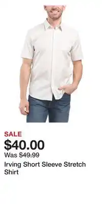 TJ Maxx Irving Short Sleeve Stretch Shirt offer