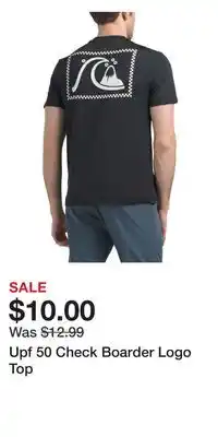 TJ Maxx Upf 50 Check Boarder Logo Top offer