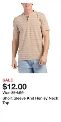 TJ Maxx Short Sleeve Knit Henley Neck Top offer