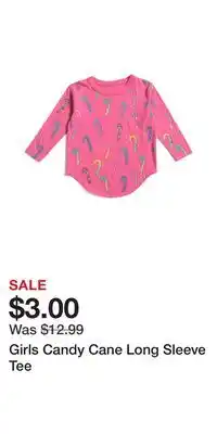 TJ Maxx Girls Candy Cane Long Sleeve Tee offer