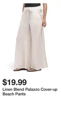 TJ Maxx Linen Blend Palazzo Cover-up Beach Pants offer