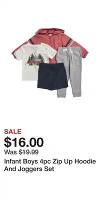 TJ Maxx Infant Boys 4pc Zip Up Hoodie And Joggers Set offer