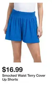TJ Maxx Smocked Waist Terry Cover Up Shorts offer