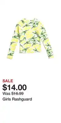 TJ Maxx Girls Rashguard offer