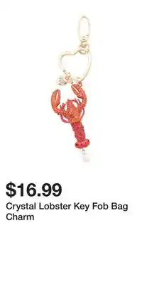 TJ Maxx Crystal Lobster Key Fob Bag Charm offer