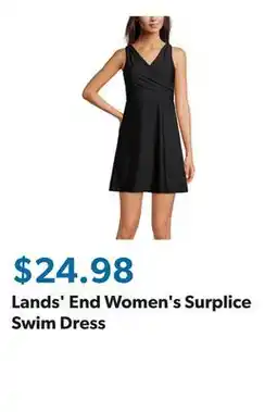 Sam's Club Lands' End Women's Surplice Swim Dress offer