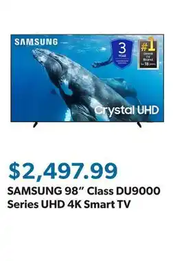 Sam's Club SAMSUNG 98 Class DU9000 Series UHD 4K Smart TV offer