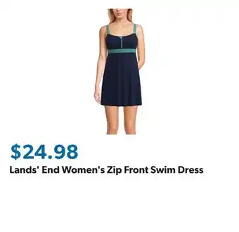 Sam's Club Lands' End Women's Zip Front Swim Dress offer
