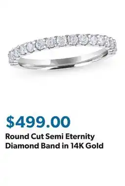 Sam's Club Round Cut Semi Eternity Diamond Band in 14K Gold offer