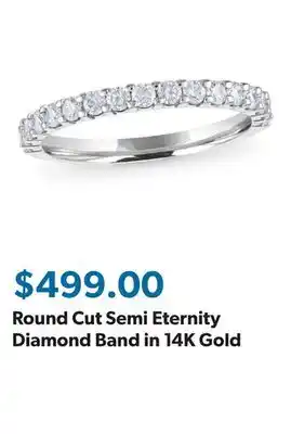 Sam's Club Round Cut Semi Eternity Diamond Band in 14K Gold offer